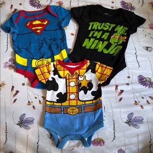 Newborn baby onesies Toy Story Woody Superman TMNT Teenage Mutant Ninja Turtles
